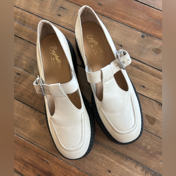 Seychelles Luster Mary Jane Platforms Ivory 9.5 - Picture 7 of 14